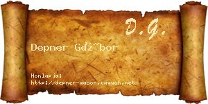 Depner Gábor névjegykártya