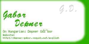 gabor depner business card